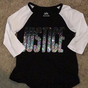 Justice sparkle top